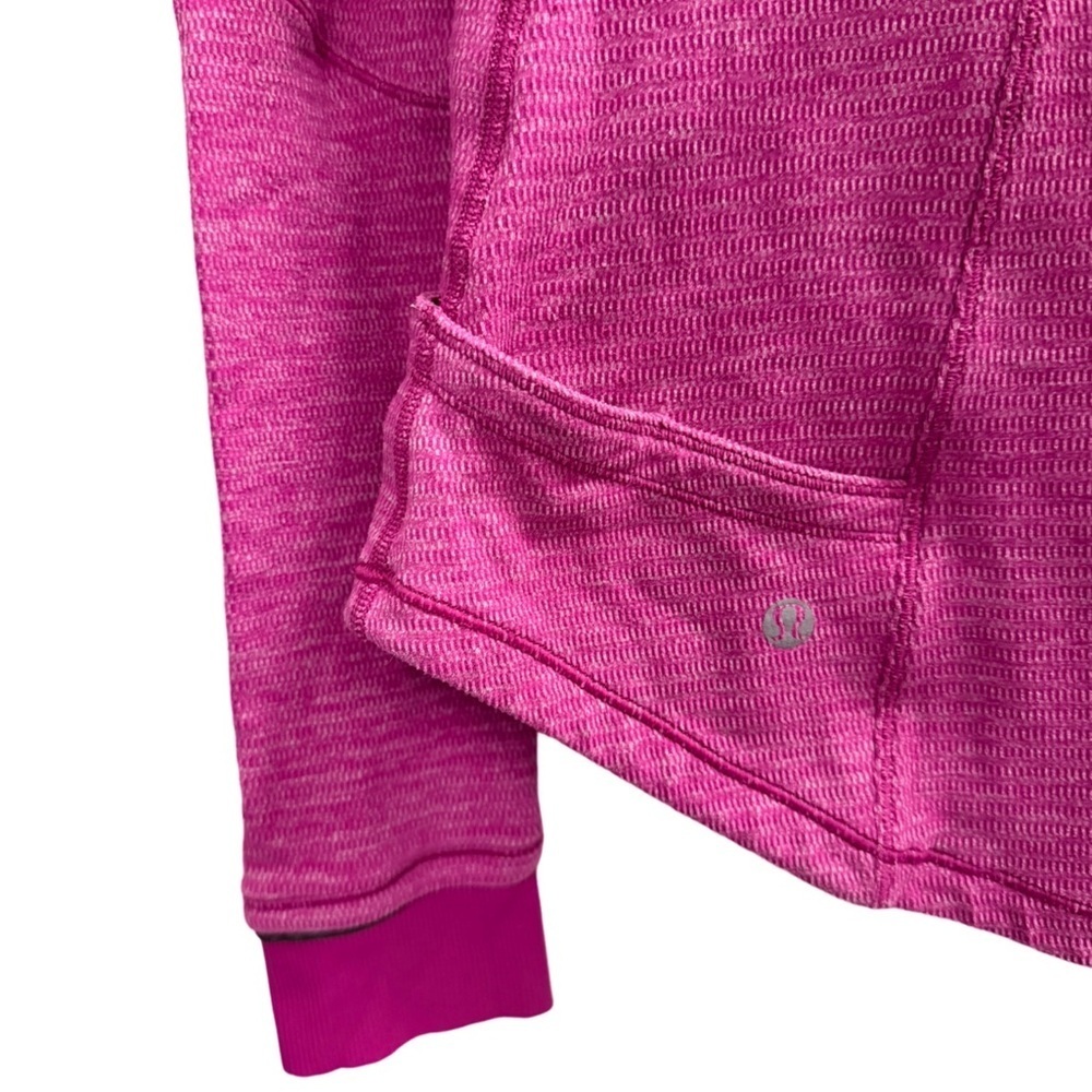 LULULEMON Base Runner 1/2 Zip Raspberry Pink Size 10 - Picture 11 of 16